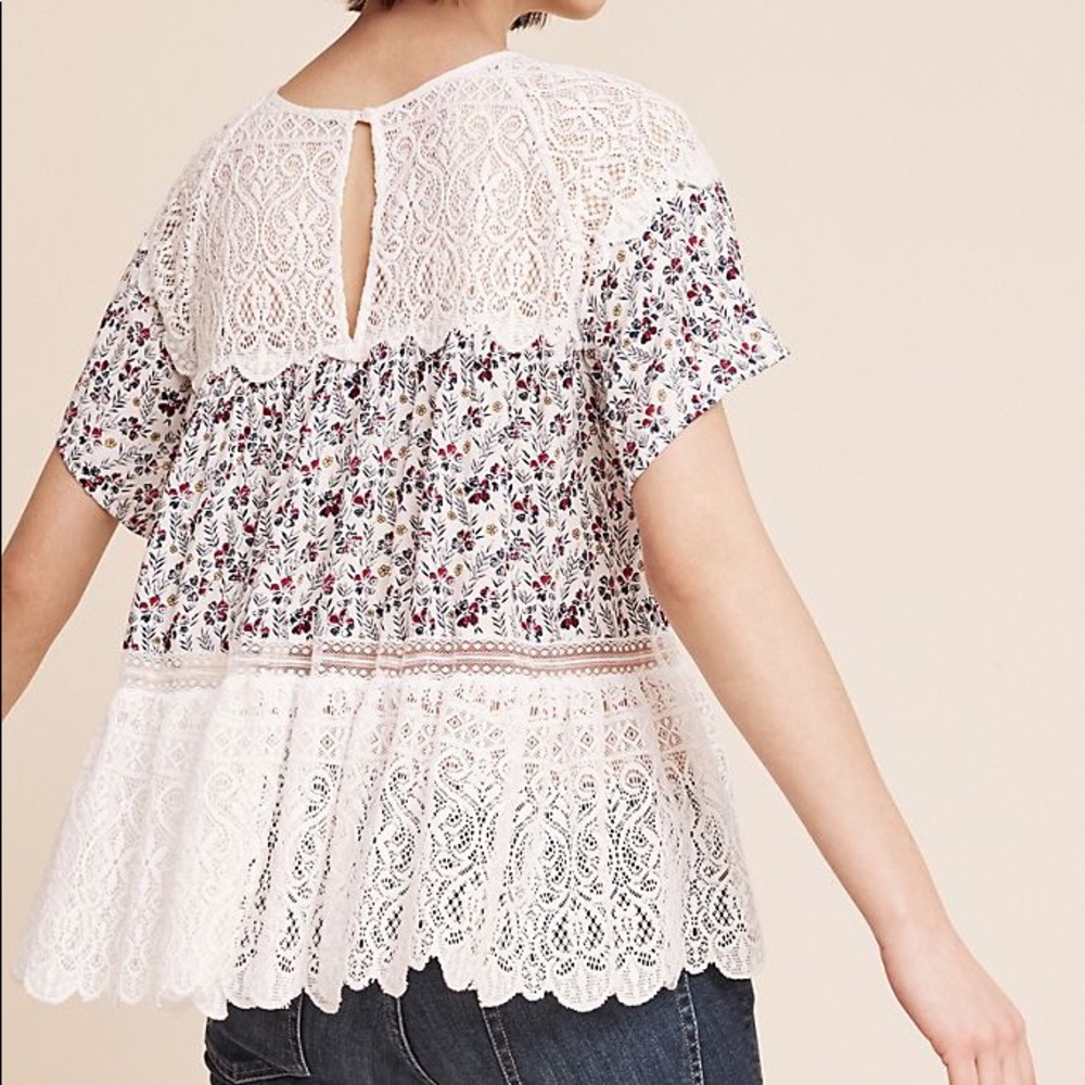 Anthropologie Sara lace blouse size small